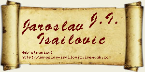 Jaroslav Isailović vizit kartica